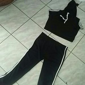 Crop top shirt with pants